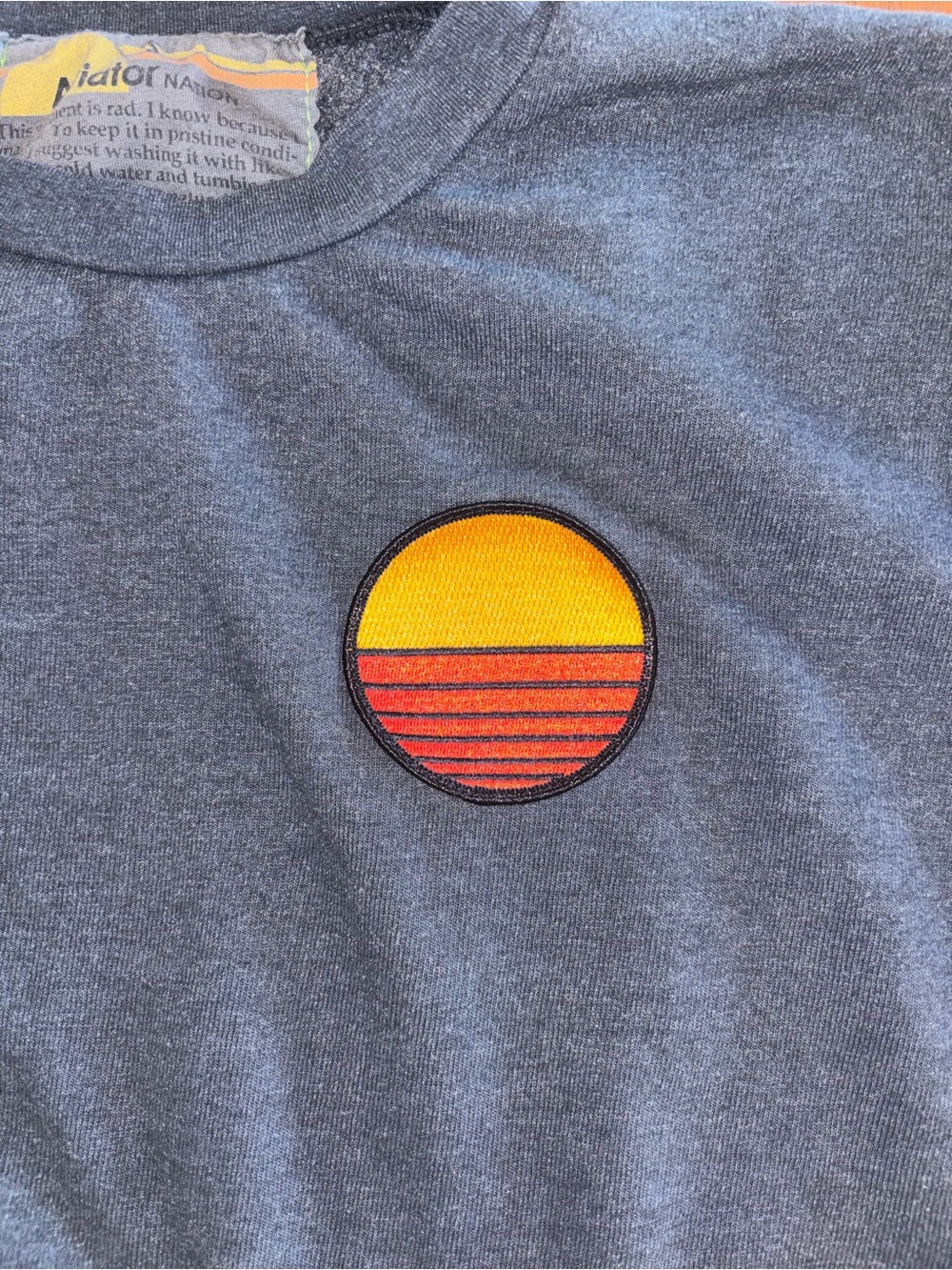 Aviator Nation Sunset Patch Relaxed Crew Sweatshirt Small - Picture 6 of 13